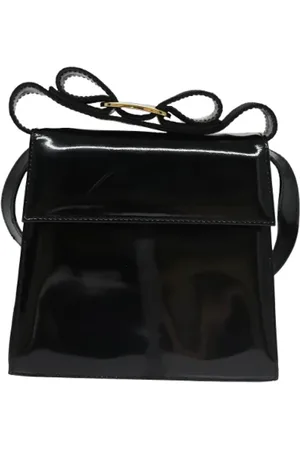 Salvatore Ferragamo Dames, Pre-owned, Zwart, Maat: ONE Size Leer