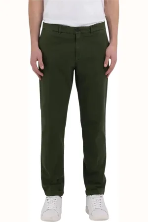 Replay Heren, Broeken, Groen, Maat: W32 L30 Gabardine
