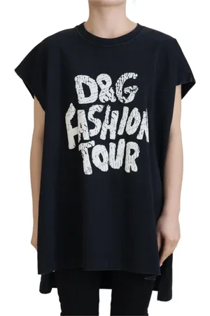 Dolce & Gabbana Dames, Tops, Zwart, Maat: XS Katoen