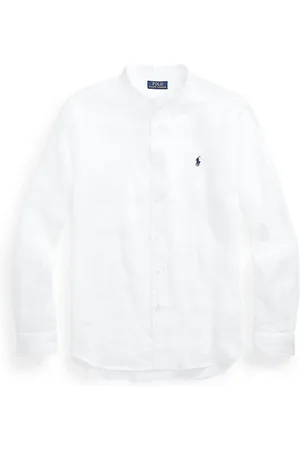 Ralph Lauren Heren, Overhemden, Wit, Maat: XL Linnen