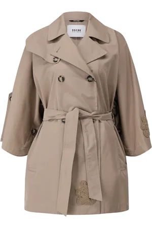 Bazar Deluxe Dames, Mantels, Grijs, Maat: S Leer