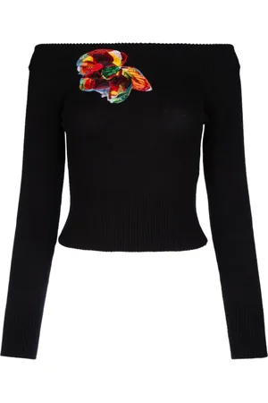 Alexander McQueen Dames, Tops, Zwart, Maat: S Katoen