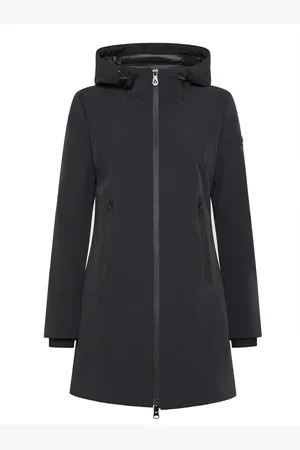 Peuterey Dames, Mantels, Zwart, Maat: 2XL Leer