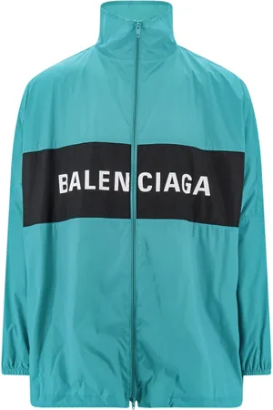 Balenciaga Heren, Jassen, Blauw, Maat: S Nylon