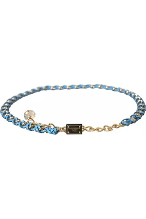 Dolce & Gabbana Dames, Accessoires, Blauw, Maat: 80 CM Leer