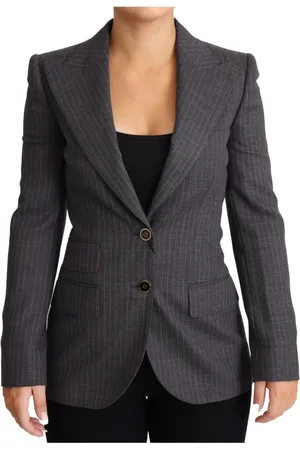 Dolce & Gabbana Dames, Jassen, Grijs, Maat: 3XS Wol