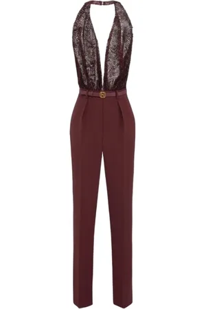 Elisabetta Franchi Dames, Jumpsuits & Playsuits, Rood, Maat: M Synthetisch