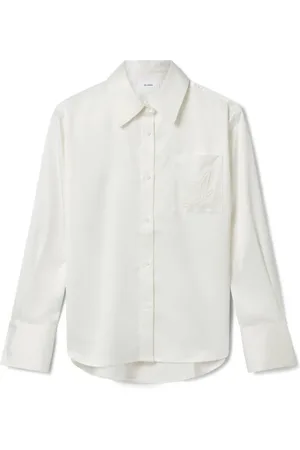 Axel Arigato Dames, Blouses & Shirts, Wit, Maat: L Satijn