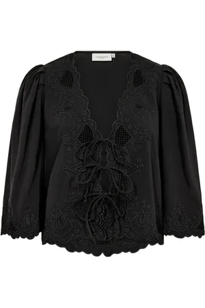 Copenhagen Muse Dames, Blouses & Shirts, Zwart, Maat: L Viscose