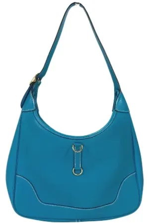 Hermès Dames, Pre-owned, Blauw, Maat: ONE Size Leer
