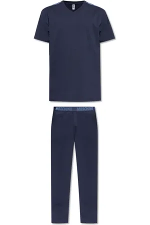 Moschino Heren, Nachtkleding & Lounge, Blauw, Maat: 2XL Katoen