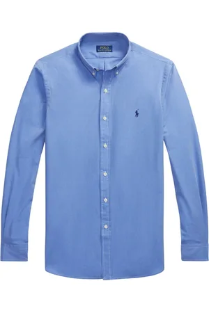 Ralph Lauren Heren, Overhemden, Blauw, Maat: L Katoen