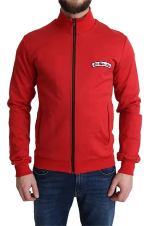 Dolce & Gabbana Heren, Sweatshirts & Hoodies, Rood, Maat: 2XS Katoen