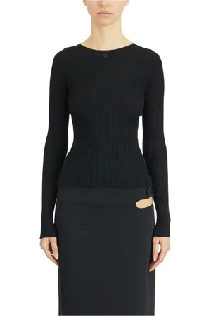 Courrèges Dames, Truien, Zwart, Maat: S Viscose