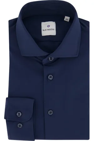 Blue Industry Heren, Overhemden, Blauw, Maat: L Katoen
