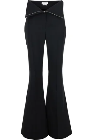 Alexander McQueen Dames, Broeken, Zwart, Maat: XS Wol