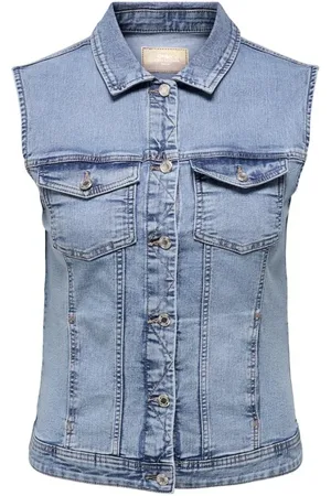 ONLY Dames, Jassen, Blauw, Maat: XL Denim