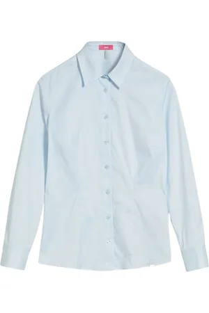 Cinque Dames, Blouses & Shirts, Blauw, Maat: XS Wol