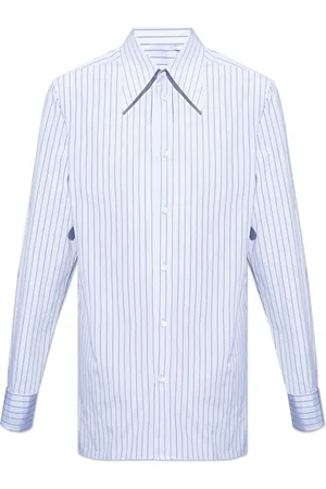 Maison Margiela Heren, Overhemden, Blauw, Maat: 2XL Katoen