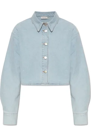 Gestuz Dames, Blouses & Shirts, Blauw, Maat: XL Katoen