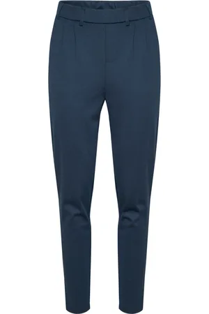 Kaffe Dames, Broeken, Blauw, Maat: XL