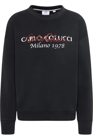 Carlo Colucci Heren, Sweatshirts & Hoodies, Zwart, Maat: L