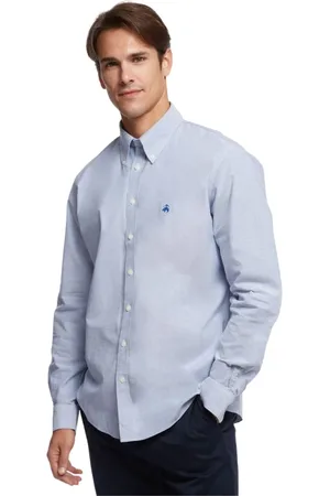 Brooks Brothers Heren, Overhemden, Blauw, Maat: XS Katoen