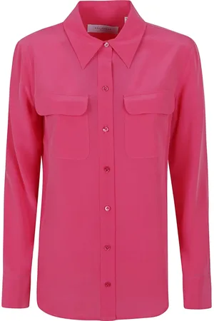 Equipment Dames, Blouses & Shirts, Roze, Maat: M Zijde