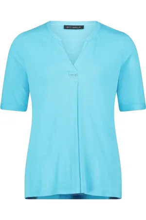 Betty Barclay Dames, Blouses & Shirts, Blauw, Maat: L