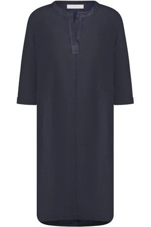 NUKUS Dames, Jurken, Blauw, Maat: M Katoen