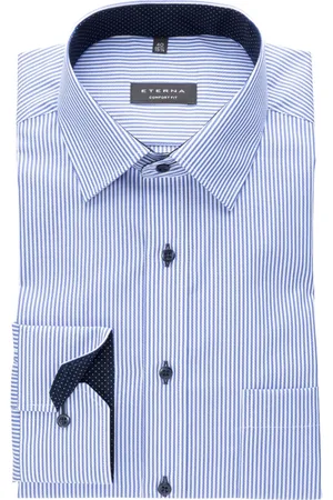 ETERNA Heren, Overhemden, Blauw, Maat: 4XL Katoen
