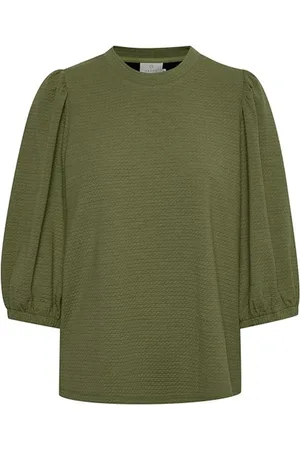 Kaffe Dames, Blouses & Shirts, Groen, Maat: 2XL Jersey