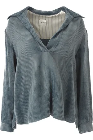 ALYSI Dames, Blouses & Shirts, Blauw, Maat: XS