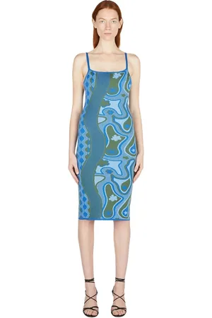 Ahluwalia Dames, Jurken, Blauw, Maat: S Katoen