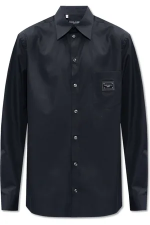 Dolce & Gabbana Heren, Overhemden, Zwart, Maat: L Katoen