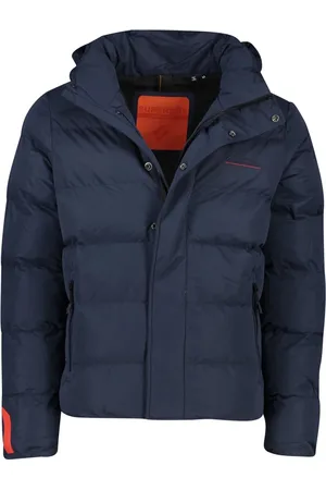 Superdry Heren, Jassen, Blauw, Maat: 3XL Poliester