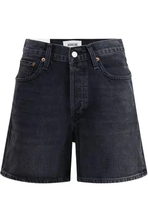 AGOLDE Dames, Korte broeken, Zwart, Maat: W27 Denim