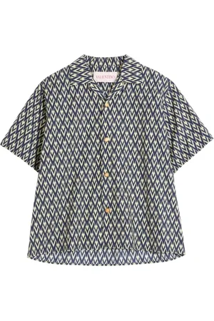 VALENTINO GARAVANI Heren, Overhemden, Blauw, Maat: L Katoen
