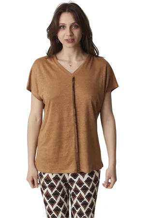 ALPHA STUDIO Dames, Tops, Bruin, Maat: XL