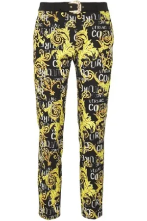 VERSACE Dames, Broeken, Veelkleurig, Maat: S Poliester
