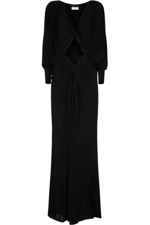 Saint Laurent Dames, Jurken, Zwart, Maat: M Viscose