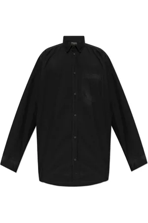 Balenciaga Heren, Overhemden, Zwart, Maat: XS Katoen