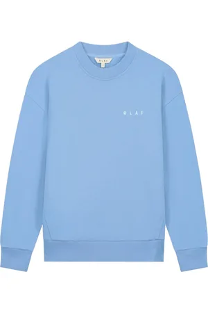 OLAF HUSSEIN Dames, Sweatshirts & Hoodies, Blauw, Maat: S Katoen
