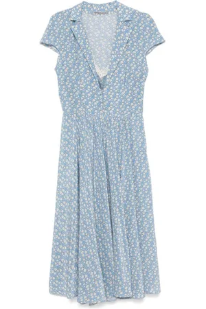 ERMANNO SCERVINO Dames, Jurken, Blauw, Maat: S Katoen