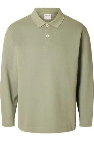 SELECTED Heren, Tops, Groen, Maat: M Katoen