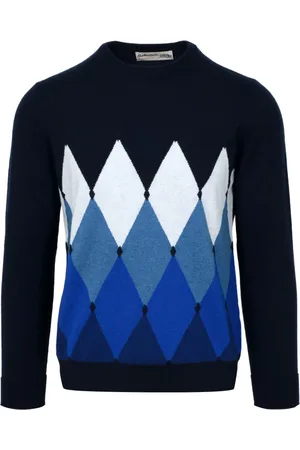 BALLANTYNE Heren, Truien, Blauw, Maat: 2XL Kasjmier