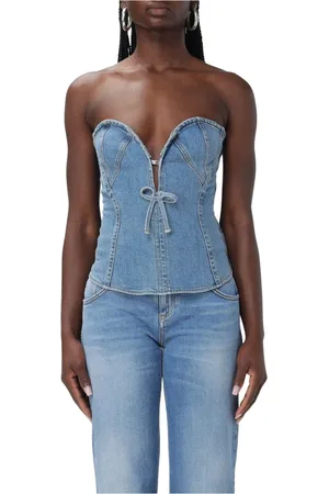 BLUMARINE Dames, Tops, Blauw, Maat: S Katoen
