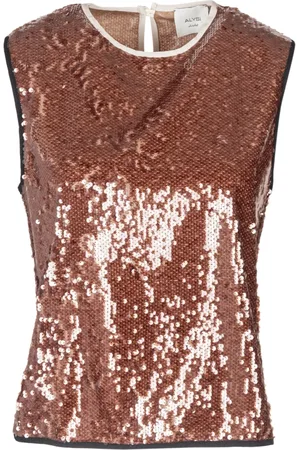 ALYSI Dames, Tops, Bruin, Maat: XS