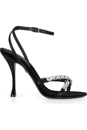 Dolce & Gabbana Dames, Schoenen, Zwart, Maat: 37 EU Satijn