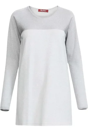 Max Mara Dames, Tops, Grijs, Maat: S Wol